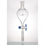 Supertek Separating Funnel, Globe Shape, Plain, With Stem Inside Cone