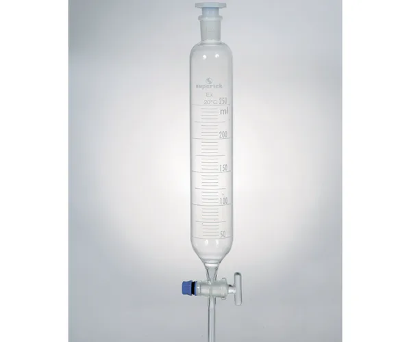 Supertek Dropping Funnel, Cylindrical, Graduated, With Polypropylene Stopper