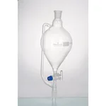 Supertek Pressure Equalising Funnel, Pear Shape, With Socket, Glass Stopcock And Stem