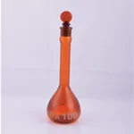 Supertek Volumetric Flask -ASTM Amber, Wide Mouth Heavy Duty,With Glass Stopper Class A