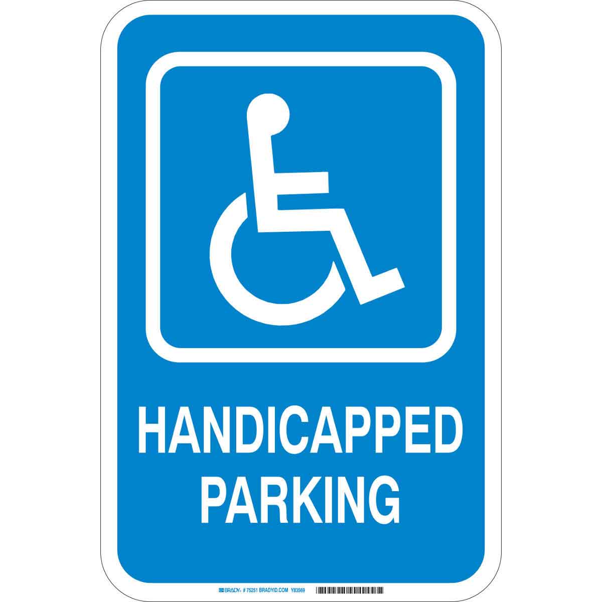 Brady Handicapped Parking Sign