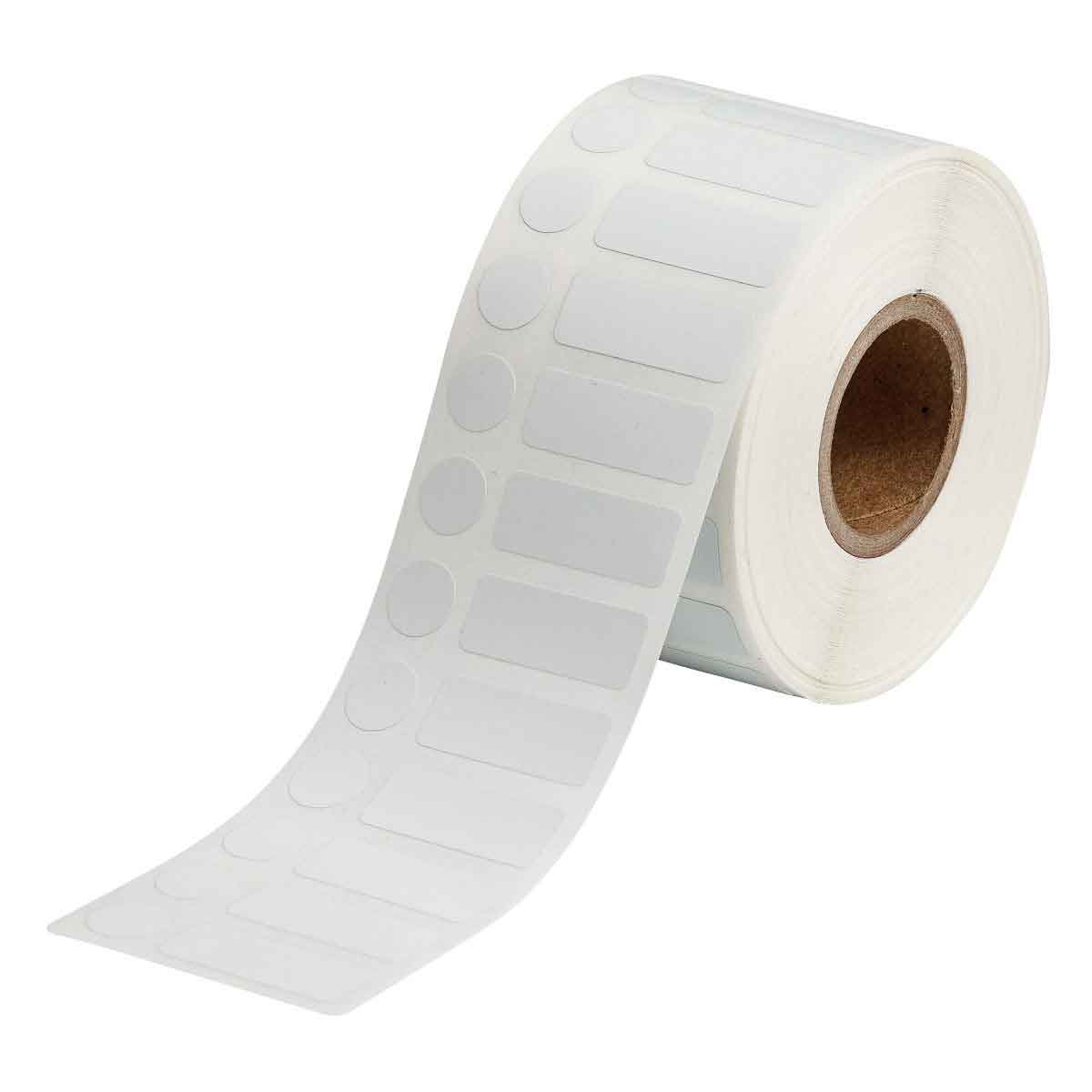 Brady FreezerBondz Ultra-Thin Cryogenic Polyester Laboratory Labels with Vial Top for 1" Small Core Printers