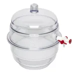 Merck SP Bel-Art(R) "Space Saver" Polycarbonate Vacuum Desiccator with Clear Polycarbonate Bottom