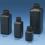 AS ONE J Bottle Square Type Narrow-Mouth(Shading, Sterile), J 각형 세구병(차광, 멸균처리)