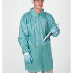 Thermo Fisher Scientific General Protection Disposable SMS Teal Lab Coats