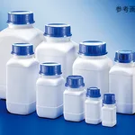 AS ONE Wide-Mouth Square Bottle HDPE(Compliant to UN Standard/Solid), 광구 각형병 HDPE (고형물용 UN 규격 대응)