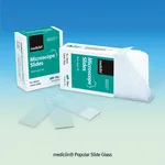 Daihan Science mediclin Popular Slide Glass, 76×26mm, Plain- & Frosted-type<br>With 90° Ground