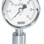 Thermo Fisher Scientific Wika M932.25, 2.5 in. Sanitary Pressure Gauge, 0 to 30 psi, 3/4 Tri-Clamp