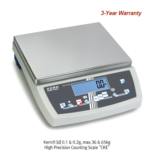 Daihan Science Kern [d] 0.1 & 0.2g, max.36 & 65kg High Precision Counting Scale “CKE”, with La