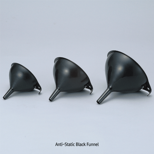 Daihan Science Anti-Static Black Funnel, PP, Electric Static Discharge, Φ132~Φ174, PP 깔때기, 정전방지