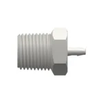 1/8-27 NPT Thread with 7/16` Hex to 200 Series Barb, 1/16` (1.6 mm) ID Tubing