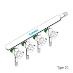 Single Bank Vacuum Manifold, LukeGL 진공 메니폴드, 유리콕크형