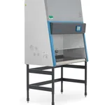 Thermo Fisher Scientific 1500 Series A2 BSC; 4 ft, inc stainless steel interior, manual adjustable height stand, factory installed UV light and one set of armrests. 10in. window, 230V. NSF certified. Korea electrical configuration.