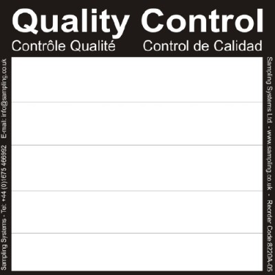 Sampling Systems Black Quality Control Labels