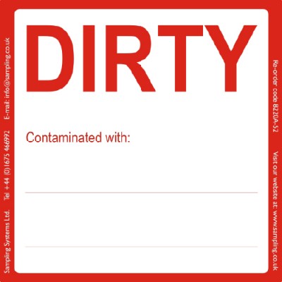 Sampling Systems Dirty Quality Control Labels