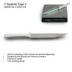 Sampling Systems SteriWare Cupped V Powder Spatula