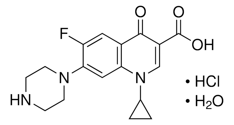 Merck Ciprofloxacin hydrochloride for peak identification
