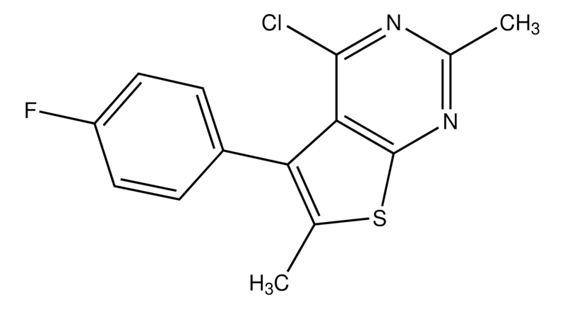 Merck 4-Chloro-5-(4-fluorophenyl)-2,6-dimethylthieno[2,3-d]pyrimidine