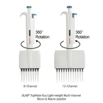 Daihan Science DLAB TopPette-Eco Light-weight Multi-channel Micro-& Macro-pipettor, with Digit