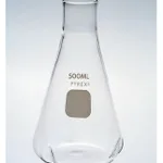 Thermo Fisher Scientific PYREX Delong Shaker Erlenmeyer Flask with Baffles, 125 mL