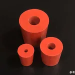 AS ONE Red Rubber Plug with Hole No.12, 구멍있는 빨강 고무전 12호