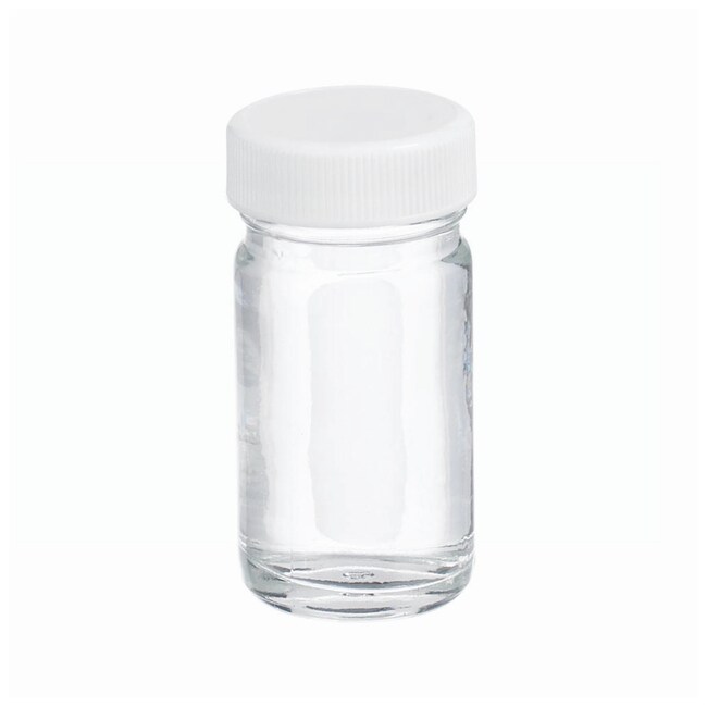 Thermo Fisher Scientific Wheaton AC Medium Rounds: With White PP Cap with PTFE-Faced, Foamed Polyethylene Liner