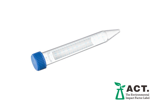 Greiner Bio One TUBE, 15 ML, PP, 17/120 MM, CONICAL BOTTOM,CELLSTAR®, BLUE SCREW CAP, NATURAL, GRADUATED, WRITING AREA, STERILE, 50 PCS./RACK