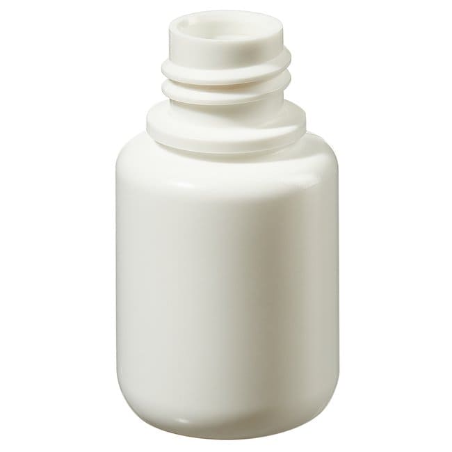 Thermo Fisher Scientific Nalgene Boston Round Opaque White HDPE Bottles without Closure: Bulk Pack, 30mL