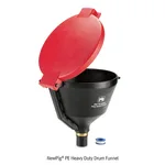 Daihan Science NewPig PE Heavy Duty Drum Funnel, with Hinged Lid, Overfill Preventer, Φ340×h33