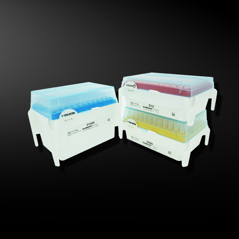Gilson Pipetman Diamond Tips, Rack, 피펫 팁