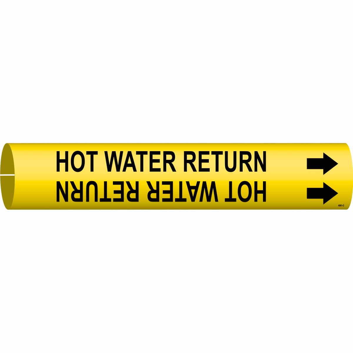 Brady HOT WATER RETURN Snap-On Pipe Marker