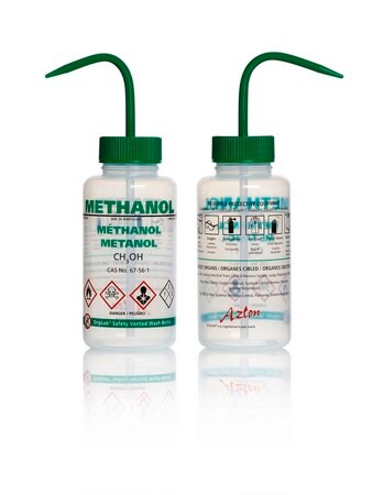 Merck AzlonÂ Multi-Lingual Safety Wash Bottles With Driplok Vapor Venting