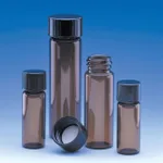 Thermo Fisher Scientific Class B Amber Glass Threaded Vials with Attached Caps