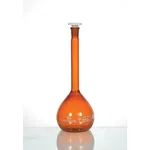 Supertek Flask, Volumetric, Amber Glass, With Polypropylene Stopper, Class A (DIN)