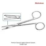 Daihan Science Hammacher Premium Suture & Ligature Spencer Scissors, with Suture Hook, L90 & 1