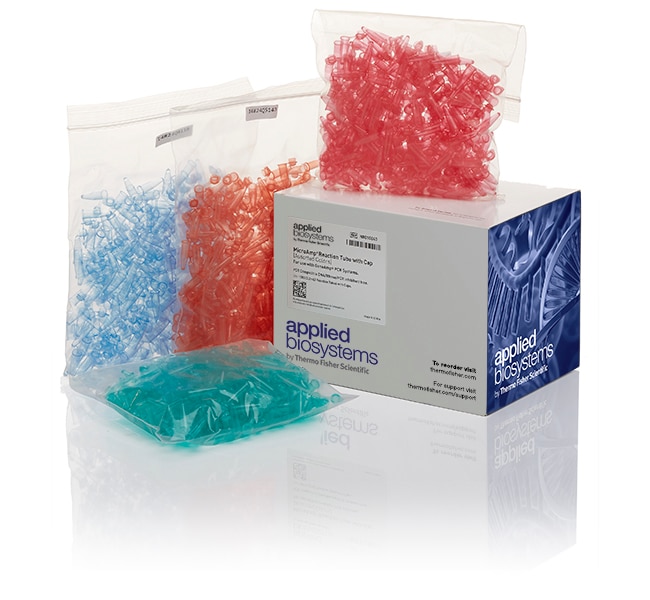 Thermo Fisher Scientific MicroAmp Reaction Tube with Cap, 0.2 mL, assorted colors