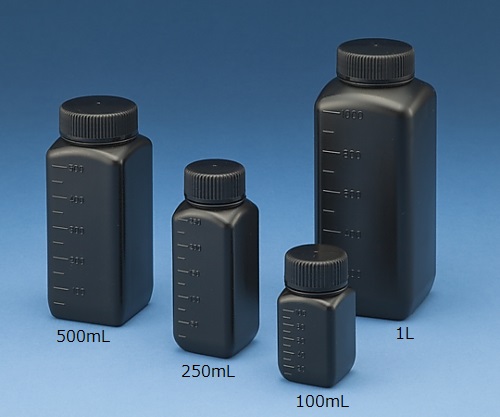 AS ONE J Bottle Square Type Wide-Mouth (Shading, Sterile), J 각형 광구병 (차광, 멸균처리)