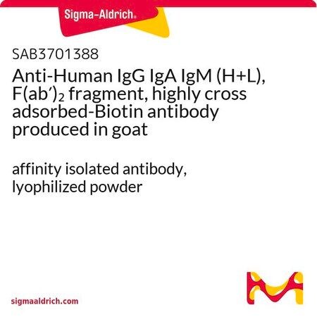 Merck Anti-Human IgG IgA IgM (H+L), F(ab')2 fragment, highly cross adsorbed-Biotin antibody produced in goat