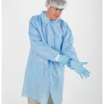 Thermo Fisher Scientific Basic Protection Disposable Polypropylene Medical Blue Lab Coats