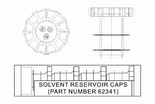 Waters Bottle Cap 1.25 in Neck, 4/pk