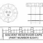 Waters Bottle Cap 1.25 in Neck, 4/pk