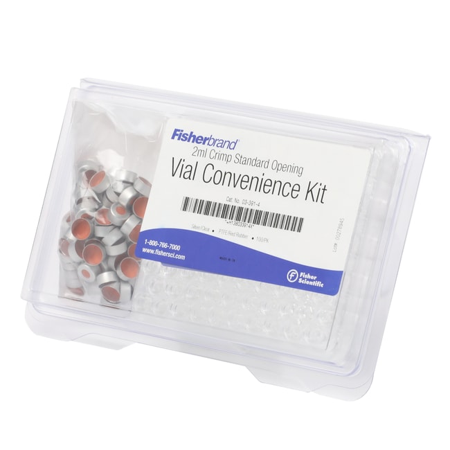Thermo Fisher Scientific 11 mm Glass Standard Opening Crimp Top Vial Convenience Kit