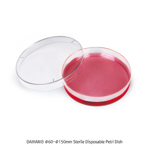 Daihan Science DAIHAN Φ60~Φ150mm Sterile Disposable Petri Dish, E-beam or EO Gas Sterile<br>Ma