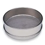 Thermo Fisher Scientific Cole-Parmer Full Height No. 200 Testing Sieve, Stainless Steel Frame/Wire, 8 in.