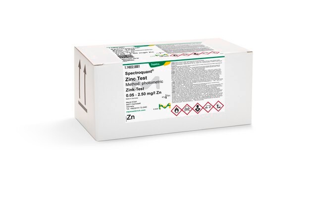 Merck ZINC TEST 0.05 - 2.50 MG/L ZN 100 TESTS