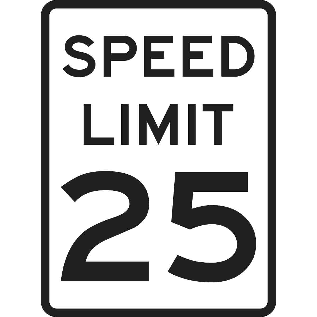 Brady Speed Limit 25 Sign | 캐시바이