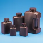 Lklab Korea Amber Retangular Bottle, HDPE / 갈색 HDPE 사각병