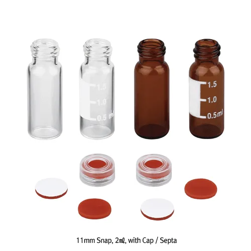 SciLab 11mm 2 ㎖ Snaptop Vials with Septa lined PP Caps