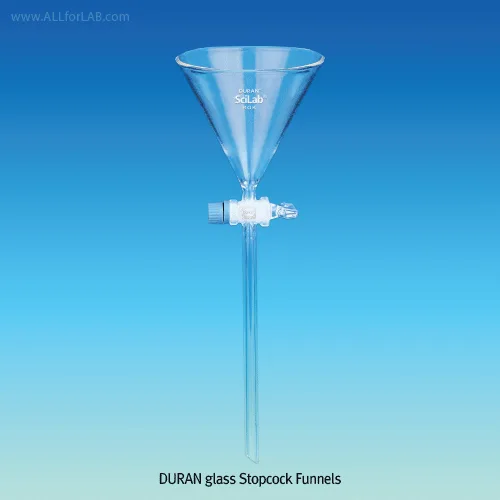 SciLab DURAN glass Stopcock Funnel