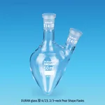 SciLab DURAN glass 2× Joint Neck Pear Shape Flask